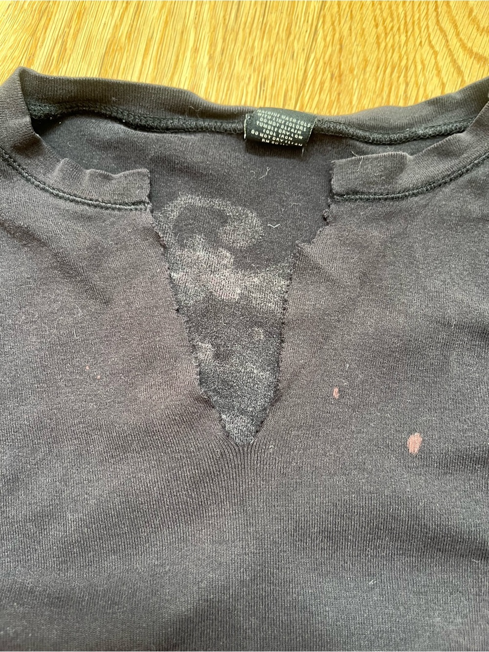3/$15 Vintage Y2K Lucky Brand Geisha Long Sleeve Notch T-Shirt Top - Picture 4 of 5